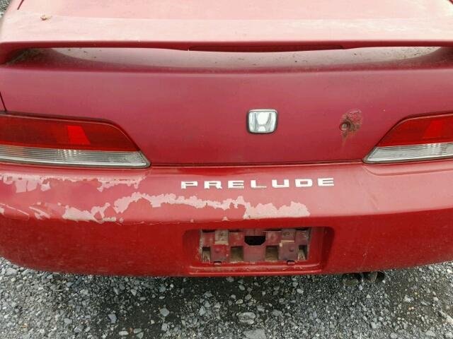 JHMBB6145WC002582 - 1998 HONDA PRELUDE RED photo 9