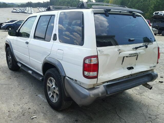 JN8DR07X81W506575 - 2001 NISSAN PATHFINDER WHITE photo 3