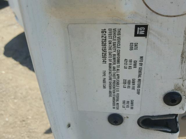 1G1ZT52815F259141 - 2005 CHEVROLET MALIBU LS WHITE photo 10