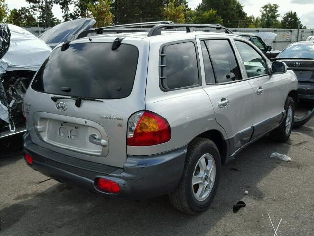 KM8SC13D13U506823 - 2003 HYUNDAI SANTA FE SILVER photo 4