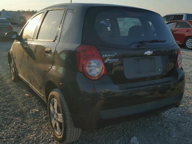 KL1TD66E59B641970 - 2009 CHEVROLET AVEO LS BLACK photo 3