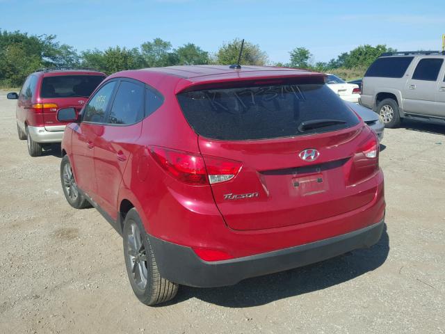 KM8JT3AF3FU106939 - 2015 HYUNDAI TUCSON GLS RED photo 3