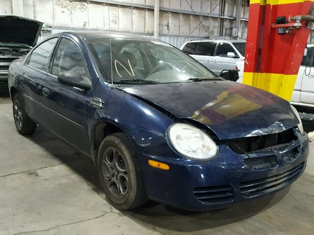 1B3ES26C14D542706 - 2004 DODGE NEON BASE BLUE photo 1