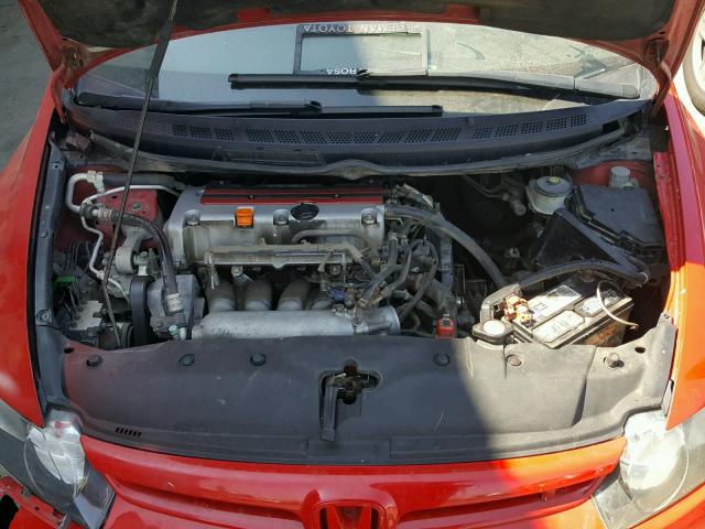 2HGFA55517H711450 - 2007 HONDA CIVIC SI RED photo 7