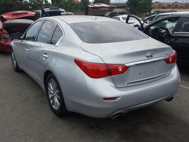 JN1BV7AP3EM690313 - 2014 INFINITI Q50 BASE SILVER photo 3