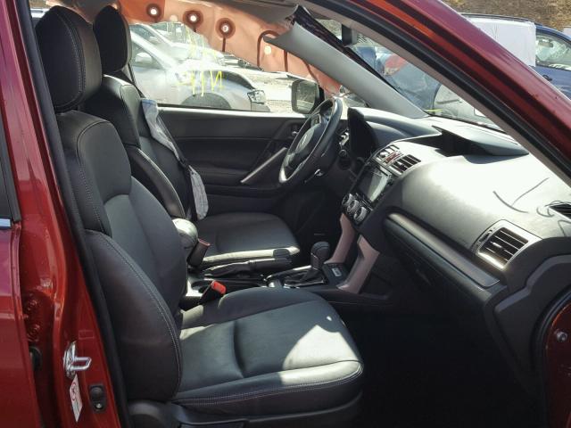 JF2SJGXC5GH536695 - 2016 SUBARU FORESTER 2 RED photo 5