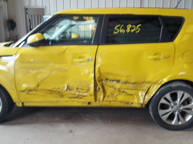 KNDJP3A51F7119316 - 2015 KIA SOUL + YELLOW photo 9