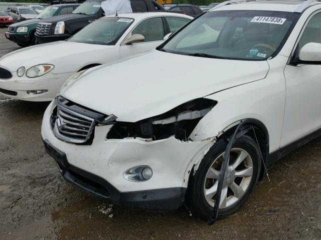 JNKAJ09F88M361097 - 2008 INFINITI EX35 BASE WHITE photo 9