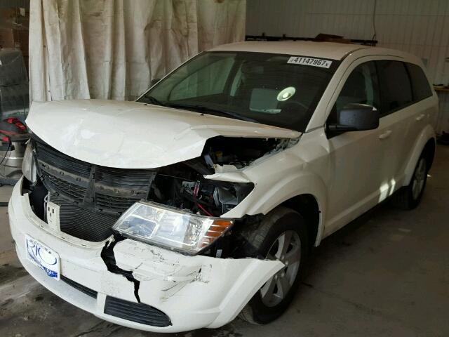 3D4GG57V39T553205 - 2009 DODGE JOURNEY SX WHITE photo 2