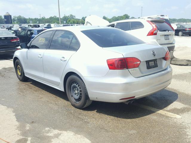 3VW2K7AJ9EM293949 - 2014 VOLKSWAGEN JETTA BASE 银色 照片 3