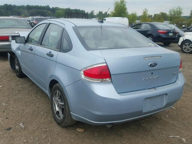 1FAHP35N79W236987 - 2009 FORD FOCUS SE BLUE photo 3