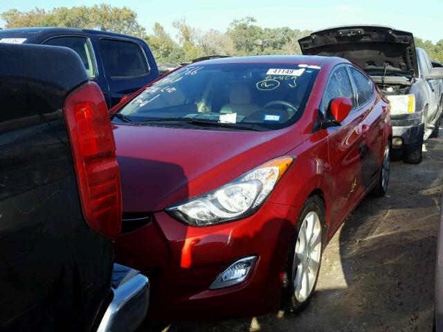 5NPDH4AE3DH247971 - 2013 HYUNDAI ELANTRA GL MAROON photo 2