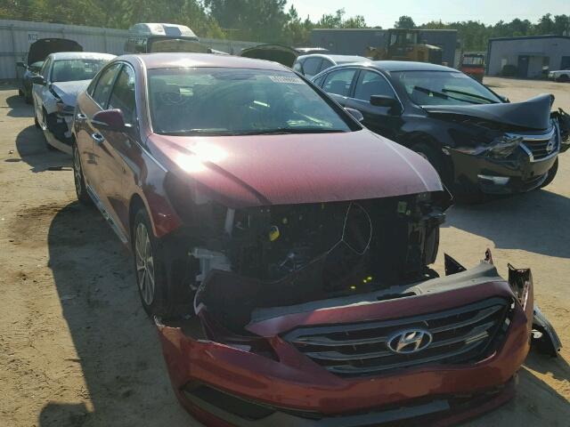 5NPE34AF4FH087095 - 2015 HYUNDAI SONATA RED photo 1