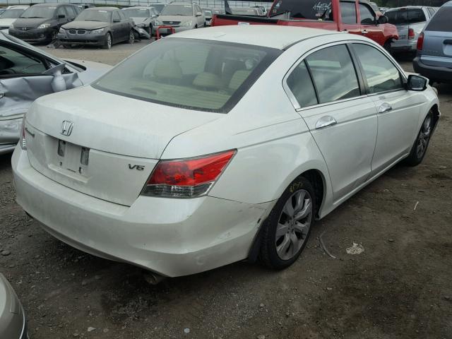 1HGCP36889A033697 - 2009 HONDA ACCORD EXL WHITE photo 4