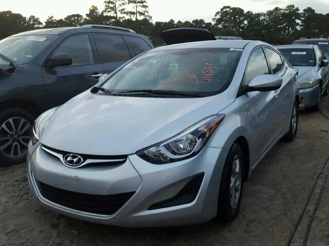 KMHDH4AE1FU303202 - 2015 HYUNDAI ELANTRA SILVER photo 2