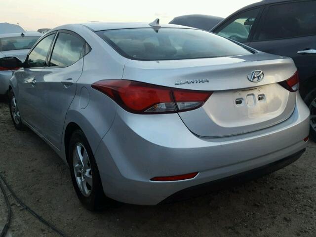 KMHDH4AE1FU303202 - 2015 HYUNDAI ELANTRA SILVER photo 3