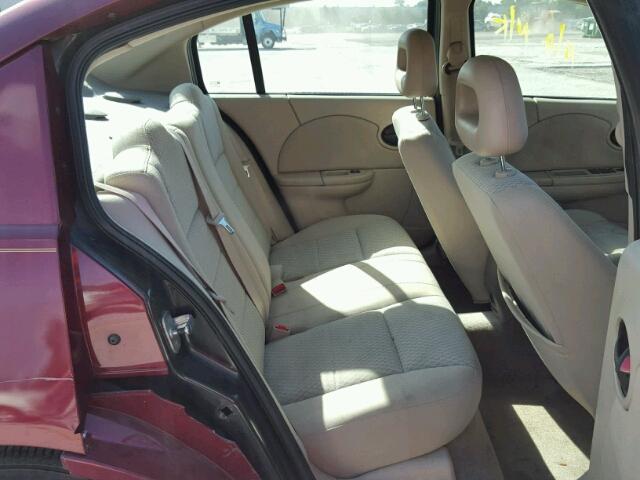1G8AJ55F96Z100558 - 2006 SATURN ION LEVEL RED photo 6