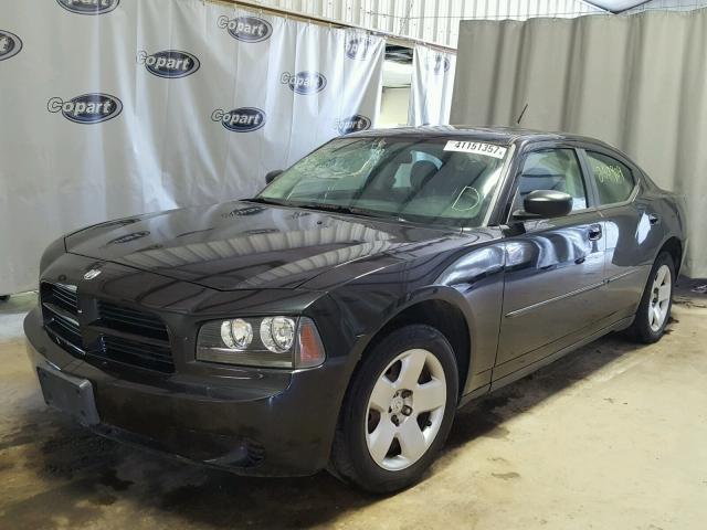 2B3KA43R98H184807 - 2008 DODGE CHARGER BLACK photo 2