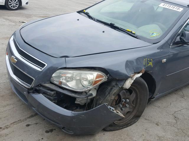 1G1ZG57B184222955 - 2008 CHEVROLET MALIBU LS ნაცრისფერი ფოტო 9