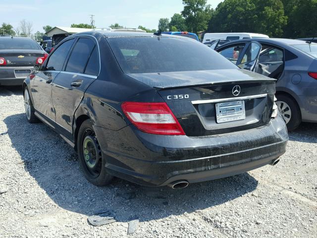 WDDGF56X38F060125 - 2008 MERCEDES-BENZ C 350 BLACK photo 3