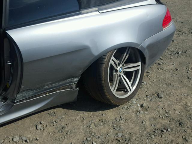 WBSEK93567CS32972 - 2007 BMW M6 GRAY photo 9
