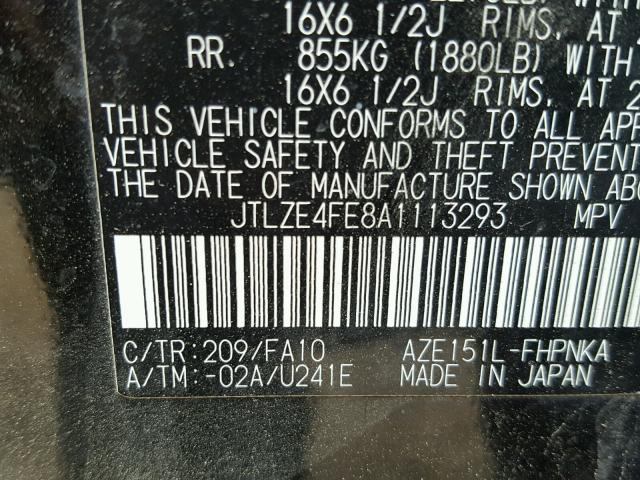 JTLZE4FE8A1113293 - 2010 TOYOTA SCION XB Schwarz Foto 10