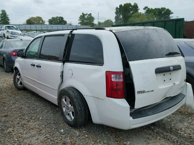 2D8HN44H68R704069 - 2008 DODGE GRAND CARA WHITE photo 3