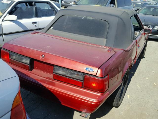 1FACP44E1MF130450 - 1991 FORD MUSTANG LX RED photo 4