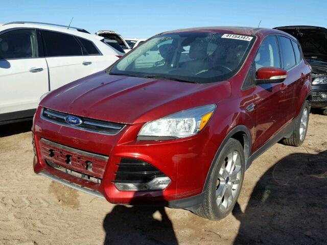 1FMCU0HX3DUD10916 - 2013 FORD ESCAPE SEL RED photo 2