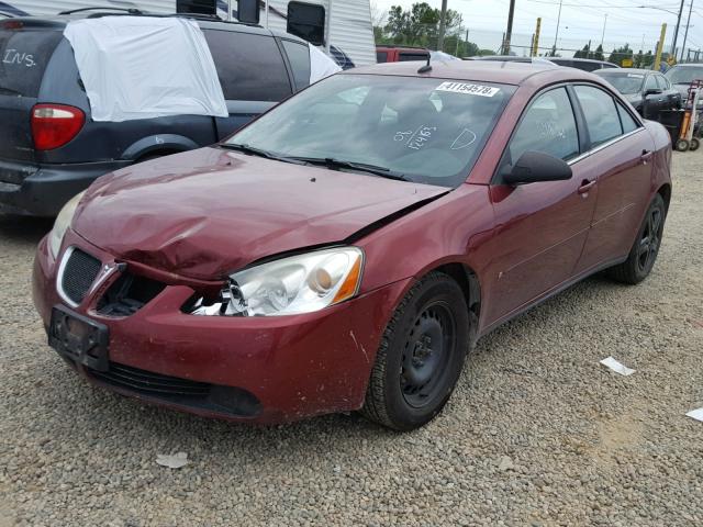 1G2ZF57B884105033 - 2008 PONTIAC G6 VALUE L RED photo 2