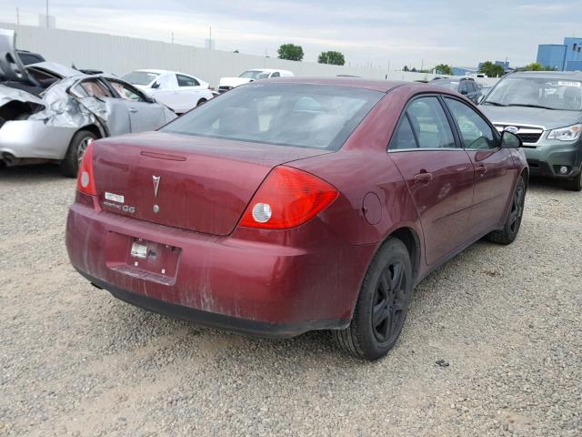 1G2ZF57B884105033 - 2008 PONTIAC G6 VALUE L RED photo 4