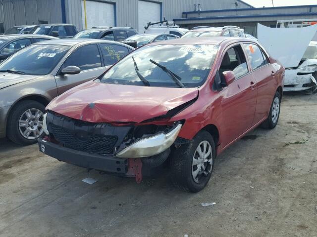 1NXBU4EE3AZ207304 - 2010 TOYOTA COROLLA BA RED photo 2