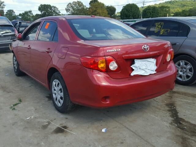 1NXBU4EE3AZ207304 - 2010 TOYOTA COROLLA BA RED photo 3