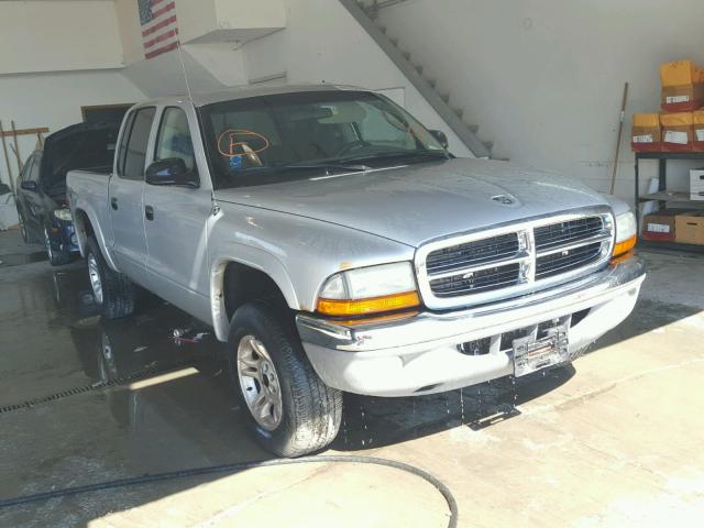 1D7HG48N04S762220 - 2004 DODGE DAKOTA QUA SILVER photo 1