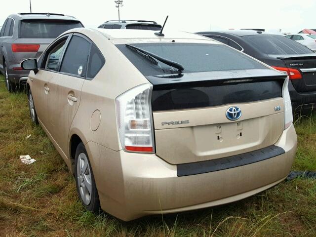 JTDKN3DU7A0043955 - 2010 TOYOTA PRIUS TAN photo 3