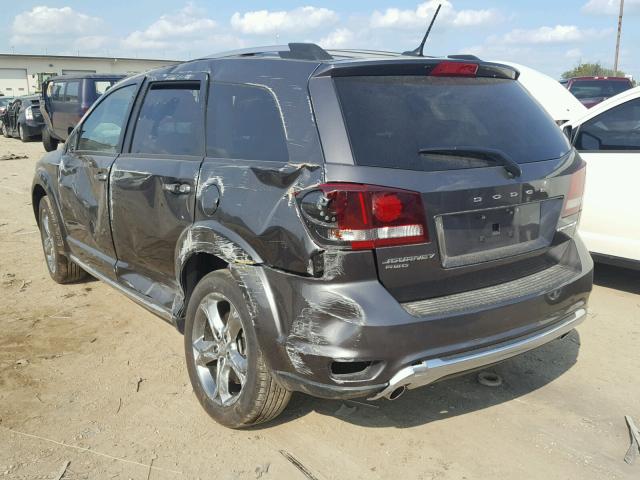 3C4PDDGG4HT563015 - 2017 DODGE JOURNEY CR GRAY photo 3