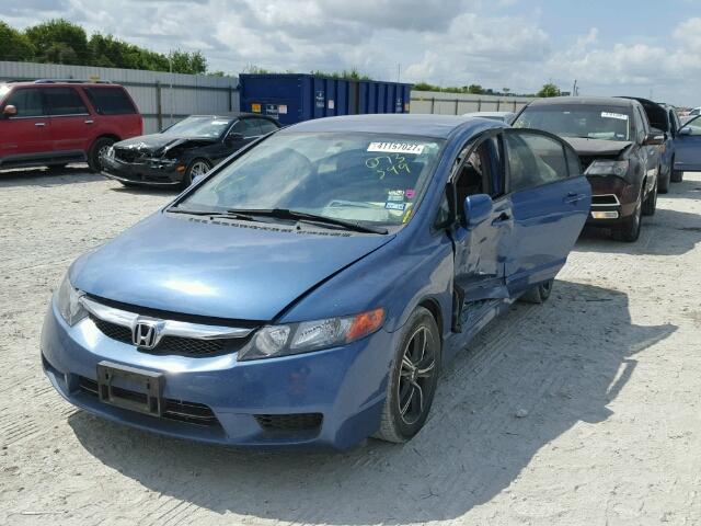 19XFA1F59AE073599 - 2010 HONDA CIVIC LX BLUE photo 2