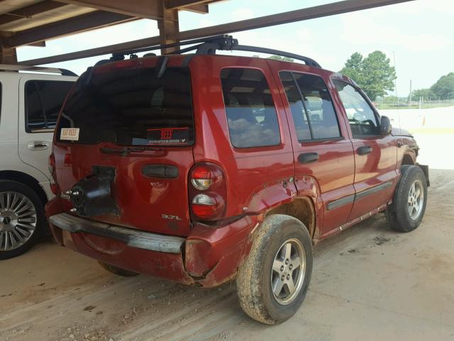 1J4GK38K65W689380 - 2005 JEEP LIBERTY RE RED photo 4