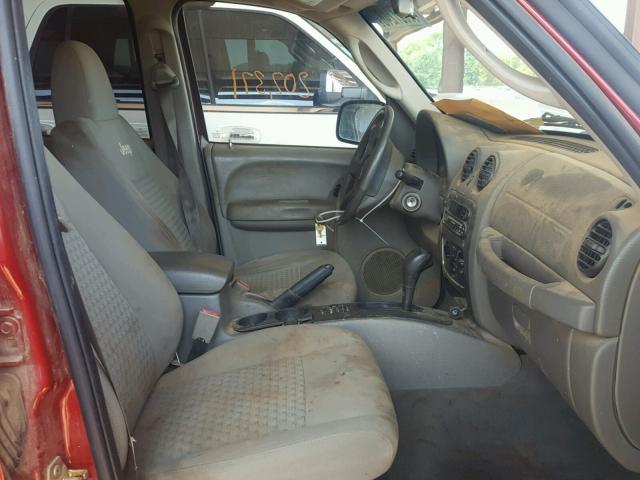 1J4GK38K65W689380 - 2005 JEEP LIBERTY RE RED photo 5