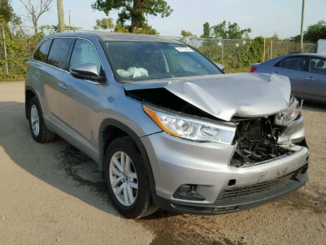 5TDBKRFH3GS338438 - 2016 TOYOTA HIGHLANDER GRAY photo 1