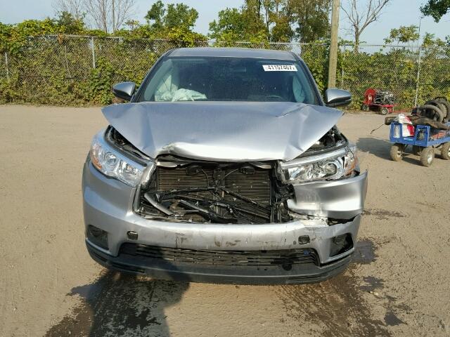 5TDBKRFH3GS338438 - 2016 TOYOTA HIGHLANDER GRAY photo 9