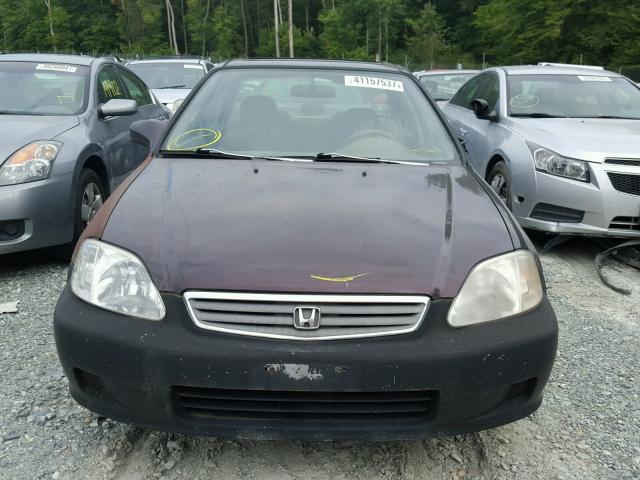 1HGEJ8645YL052361 - 2000 HONDA CIVIC EX MAROON photo 9