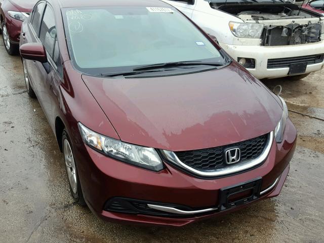 19XFB2F59FE101038 - 2015 HONDA CIVIC MAROON photo 1