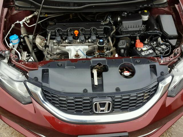 19XFB2F59FE101038 - 2015 HONDA CIVIC MAROON photo 7