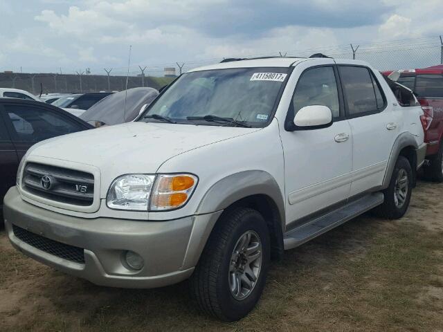 5TDZT34A84S238491 - 2004 TOYOTA SEQUOIA WHITE photo 2