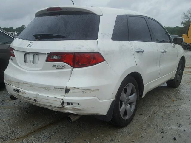 5J8TB18297A013631 - 2007 ACURA RDX WHITE photo 4