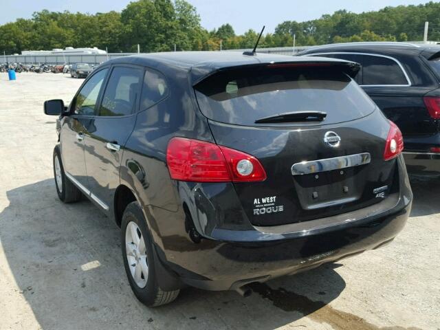 JN8AS5MV1DW660511 - 2013 NISSAN ROGUE S BLACK photo 3