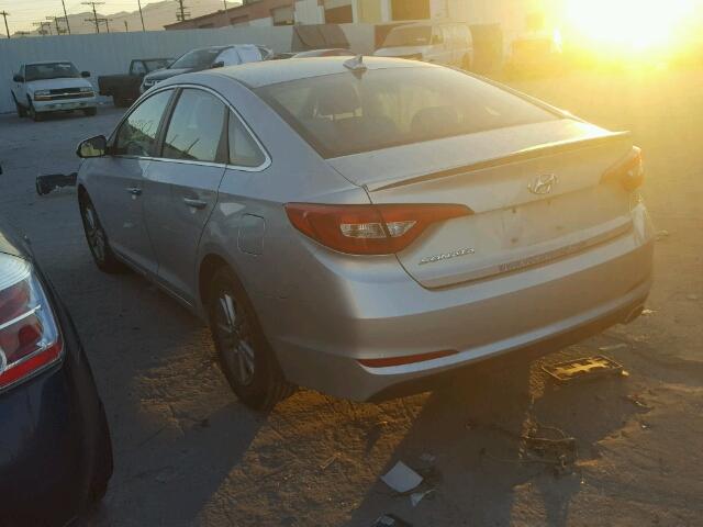 5NPE24AF8FH040011 - 2015 HYUNDAI SONATA SE GRAY photo 3