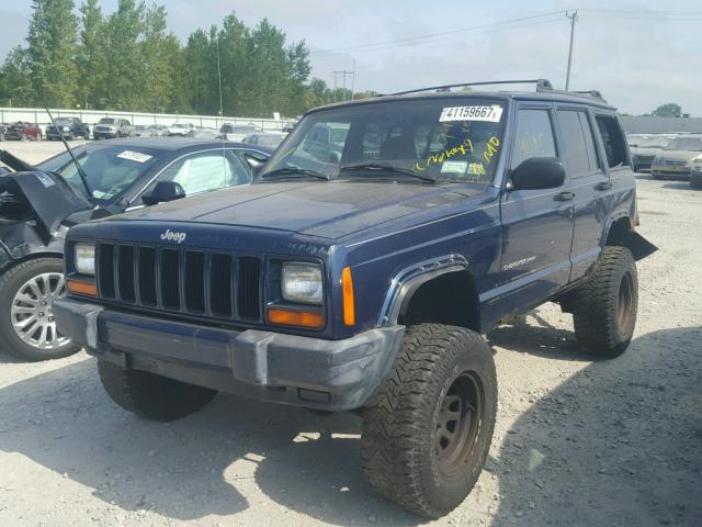 1J4FF48S3YL146418 - 2000 JEEP CHEROKEE S BLUE photo 2