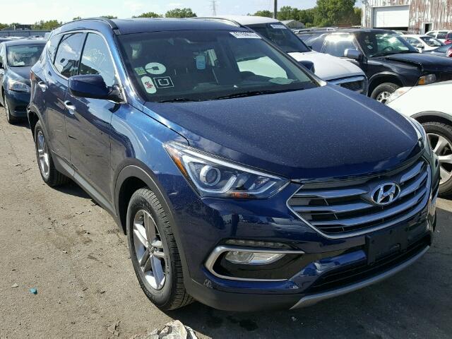 5XYZUDLB4HG473261 - 2017 HYUNDAI SANTA FE S BLUE photo 1